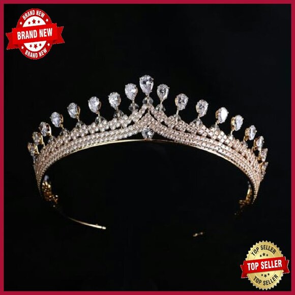 Zircon Bridal Tiara Wedding Crown Crystal Hair Accessory Adult Size